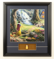Thomas Kinkade "Snow White and the Seven Dwarfs" Custom Framed Print Display with 1960 Vintage Disney Figurine at PristineAuction.com