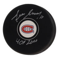 Denis Savard Signed Canadiens Logo Hockey Puck Inscribed "HOF 2000" (Schwartz) at PristineAuction.com