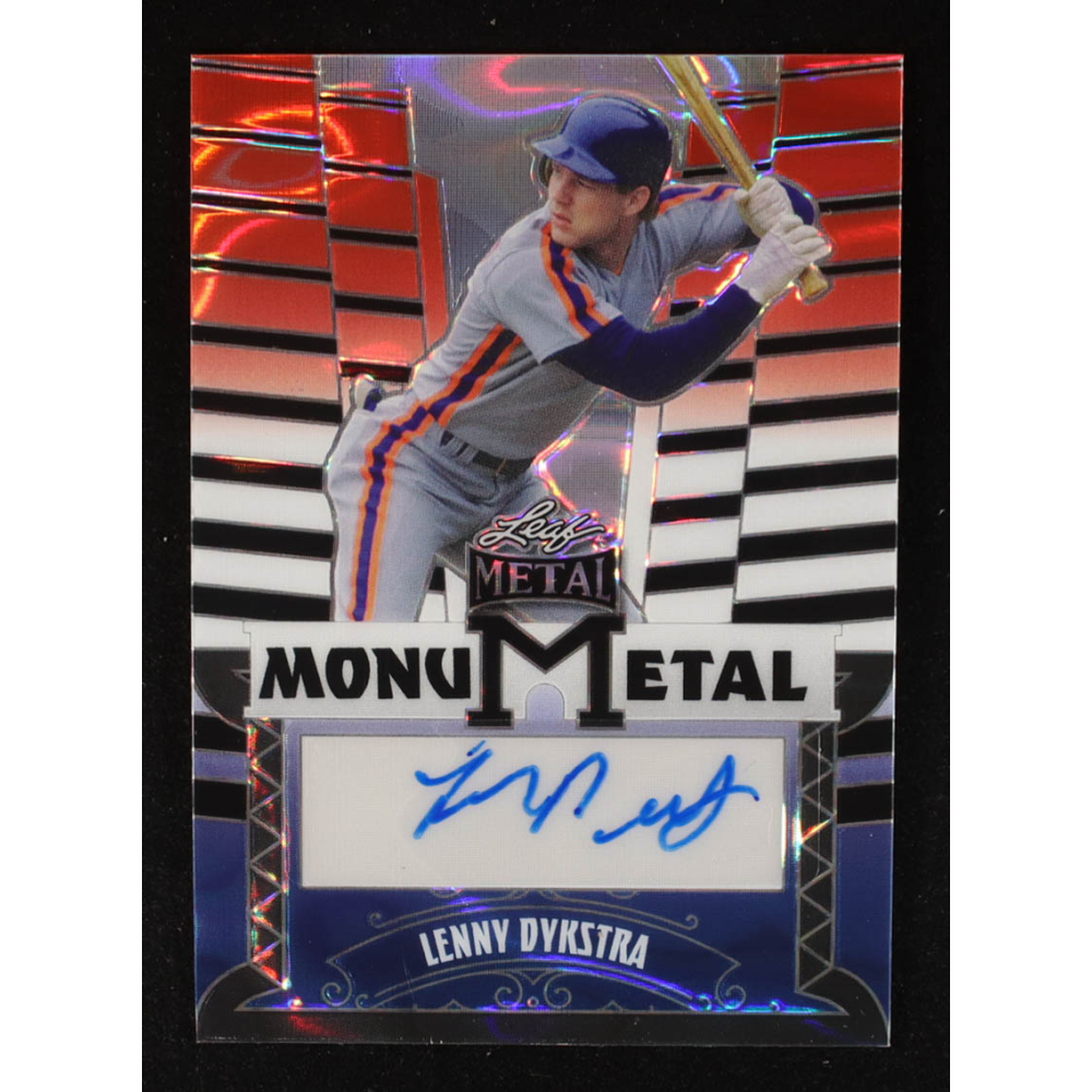 Lenny Dykstra 2024 Leaf Metal MonuMetal Autographs Red White Blue Prismatic #MMLD1 #2/2 at PristineAuction.com