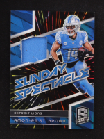 Amon-Ra St. Brown 2024 Panini Spectra Sunday Spectacle Materials Hyper #SS-ARS #73/75 at PristineAuction.com