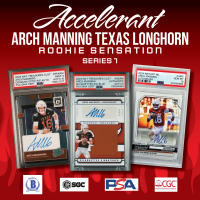 Accelerant "ARCH MANNING TEXAS LONGHORN ROOKIE SENSATION" Series 1 Mystery Box / Pack at PristineAuction.com