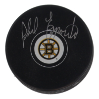 Phil Esposito Signed Bruins Logo Hockey Puck (Schwartz) at PristineAuction.com