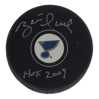 Brett Hull Signed Blues Logo Hockey Puck (Schwartz) at PristineAuction.com