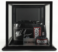 Mike Tyson Signed Pair of Ringside Boxing Gloves with Wrist Wrap in Wood Display Case (Tyson & PSA) at PristineAuction.com