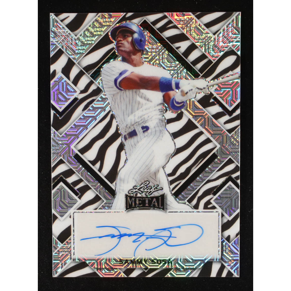 Sammy Sosa 2022 Leaf Metal Autographs Zebra Mojo #BASS3 #3/5 at PristineAuction.com