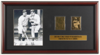 "1927 Yankees Murderers Row" Custom Framed Photo with Set of (2) Babe Ruth & Lou Gehrig 23Kt Gold Cards at PristineAuction.com