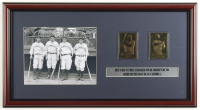 "1927 Yankees Murderers Row" Custom Framed Photo with Set of (2) Babe Ruth & Lou Gehrig 23Kt Gold Cards at PristineAuction.com
