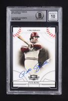Pete Rose Signed 2008 Donruss Threads #21 (Beckett | Auto Grade BGS 10) at PristineAuction.com