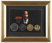 "John Wick: Chapter 4" Custom Framed Opening Night Display with (4) Coins Set at PristineAuction.com