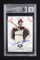 Pete Rose Signed 2008 Donruss Threads #21 (Beckett | Auto Grade BGS 10) at PristineAuction.com