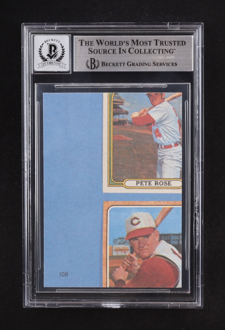 Pete Rose Signed 1985 Topps Rose #108 (Beckett | Auto Grade BGS 10) at PristineAuction.com Pete Rose Signed 1985 Topps Rose #108 (Beckett | Auto Grade BGS 10) at PristineAuction.com