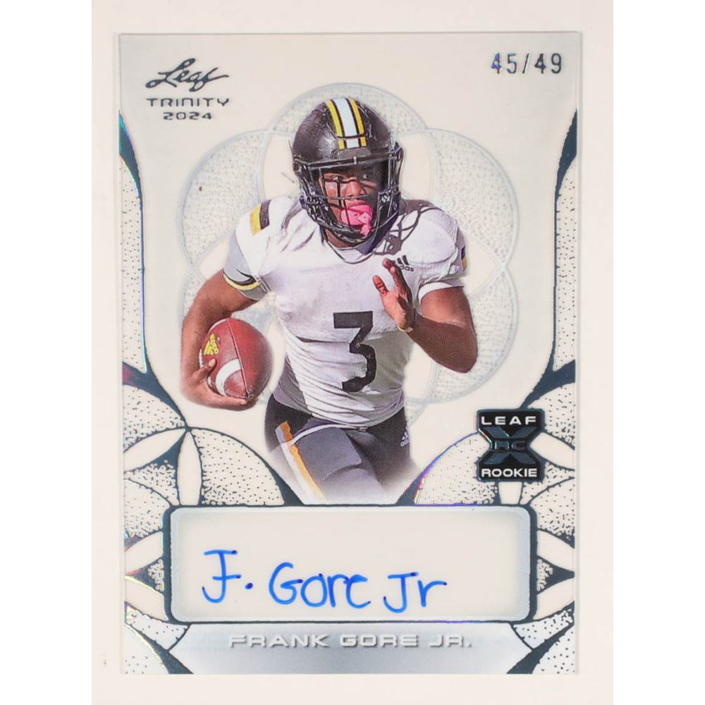 Frank Gore Jr. 2024 Leaf Trinity Clear Autographs Platinum #CAFGJ RC #45/49 at PristineAuction.com
