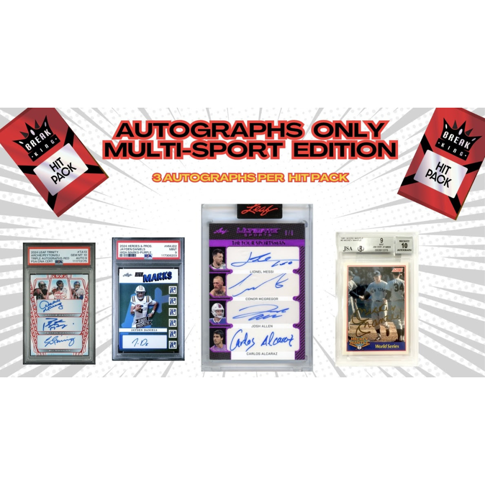 Break King: Autographs Only Multi-Sport Edition Mystery Box / Pack at PristineAuction.com