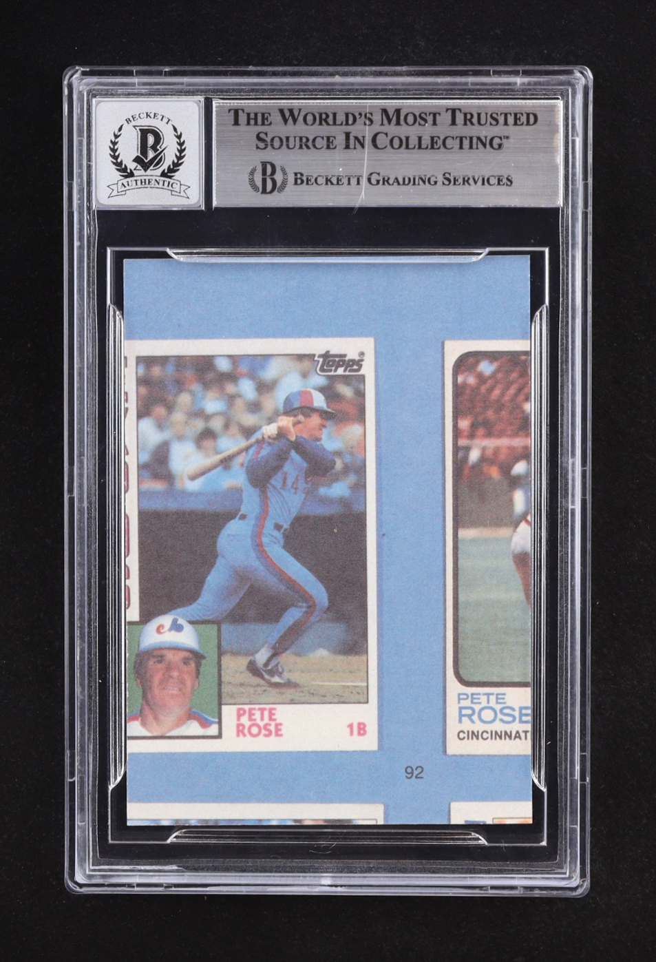 Pete Rose Signed 1985 Topps Rose #92 (Beckett | Auto Grade BGS 10) at PristineAuction.com Pete Rose Signed 1985 Topps Rose #92 (Beckett | Auto Grade BGS 10) at PristineAuction.com