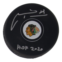 Marian Hossa Signed Blackhawks Logo Hockey Puck (Schwartz) at PristineAuction.com