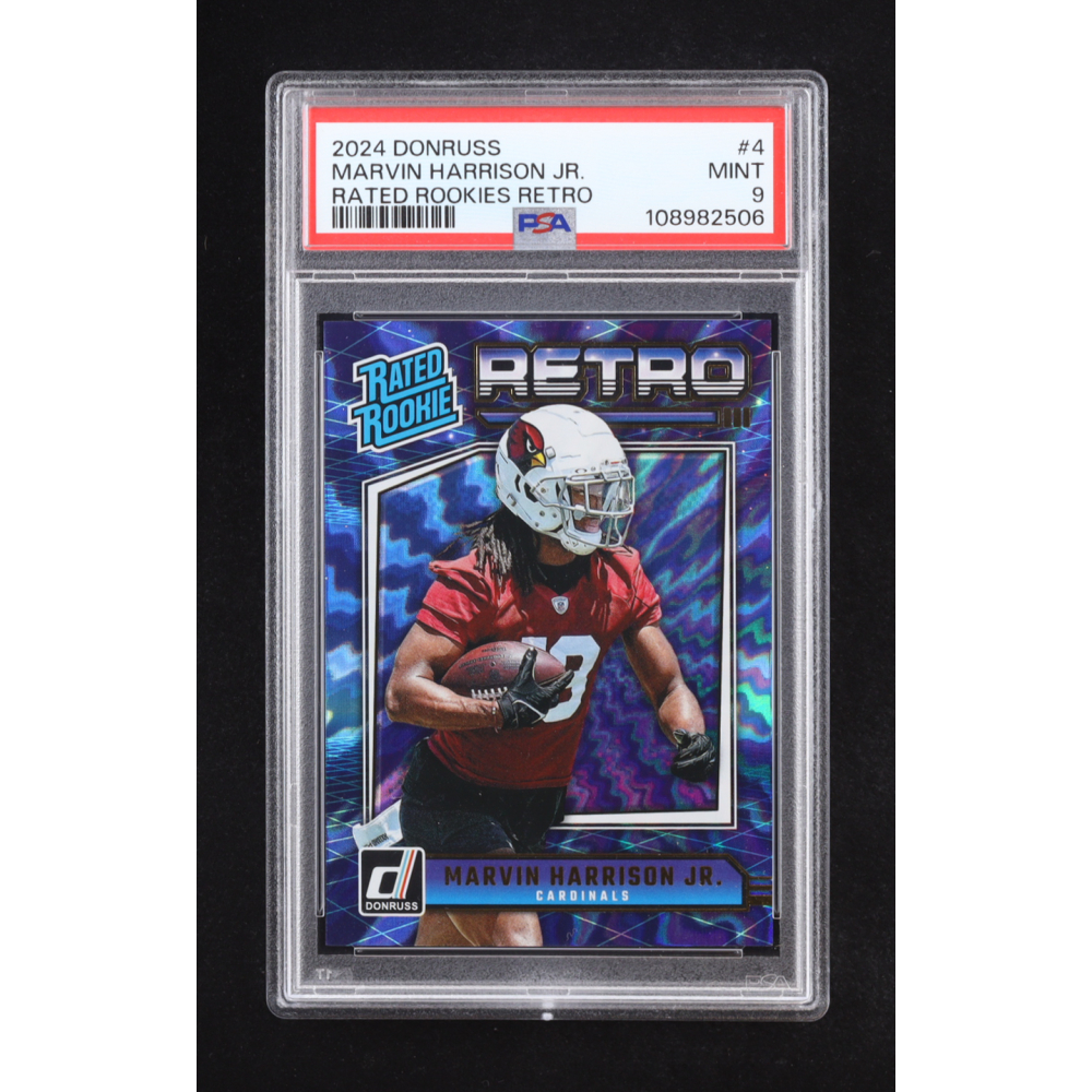 Marvin Harrison Jr.  2024 Donruss Rated Rookies Retro #4 (PSA 9) at PristineAuction.com