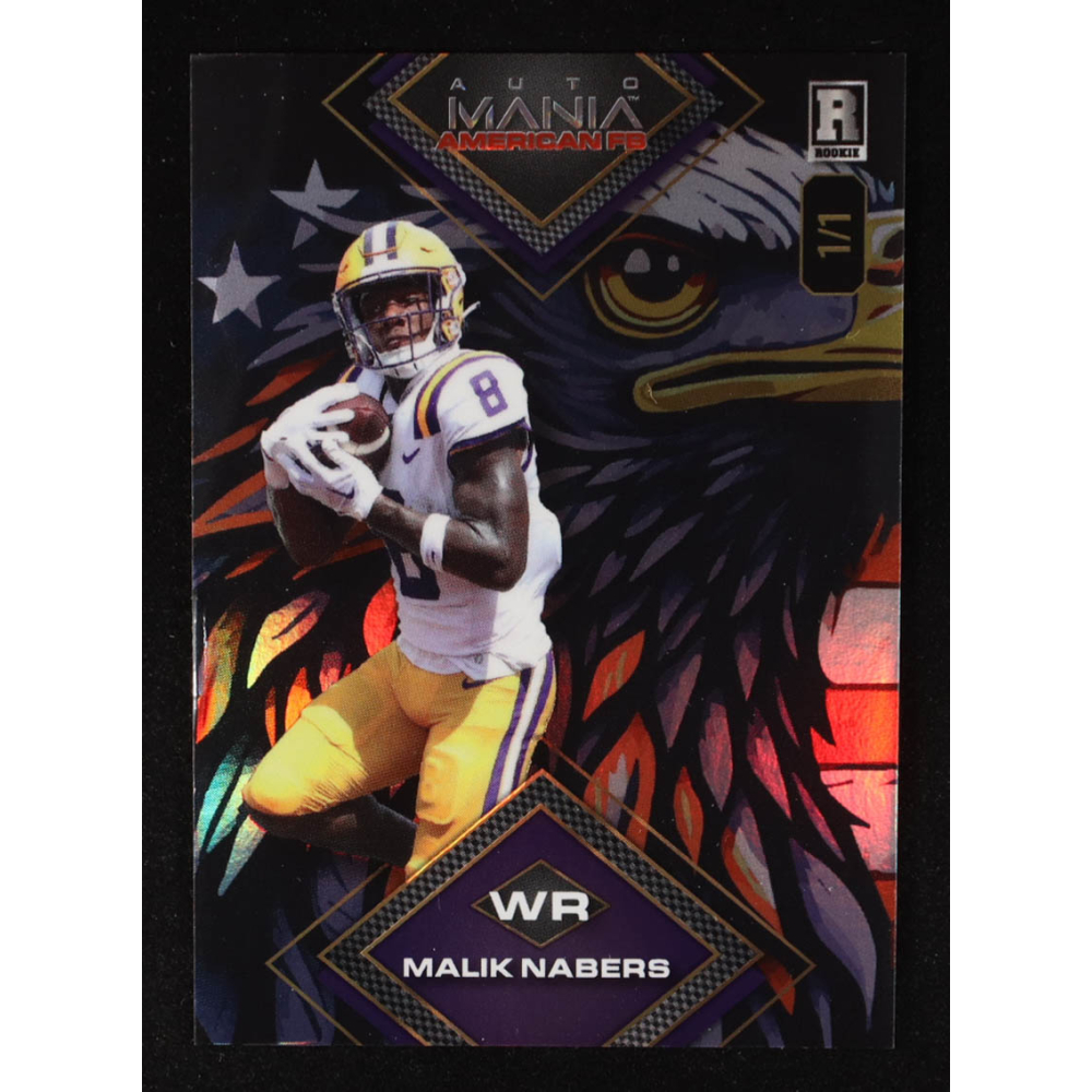 Malik Nabers 2024 Wild Card Automania American Football Rainbow Eagle #AMADMN RC #1/1 at PristineAuction.com Malik Nabers 2024 Wild Card Automania American Football Rainbow Eagle #AMADMN RC #1/1 at PristineAuction.com