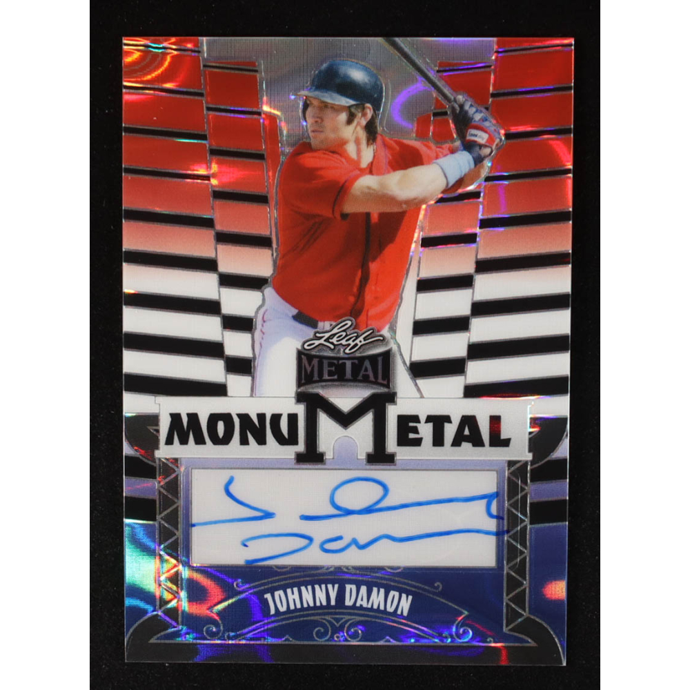 Johnny Damon 2024 Leaf Metal MonuMetal Autographs RWB Lava #MMJD1 #2/2 at PristineAuction.com
