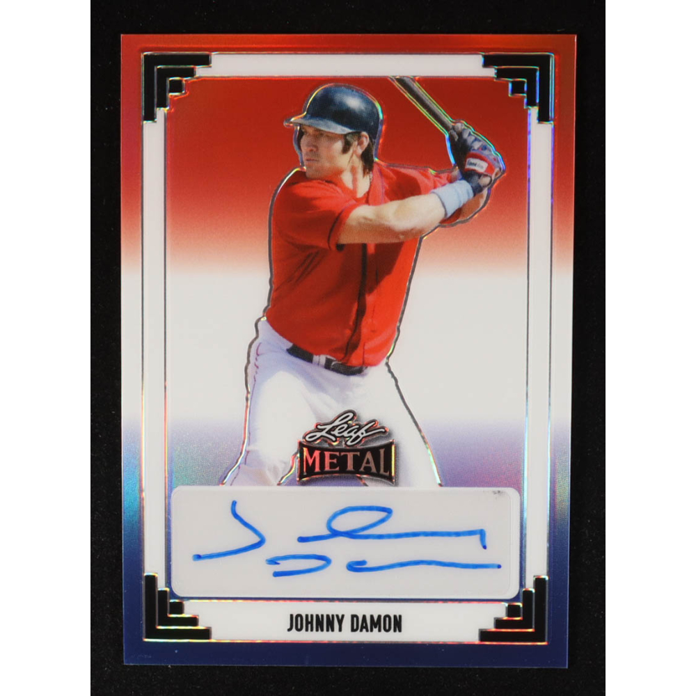 Johnny Damon 2024 Leaf Metal '91 Leaf Autographs RWB Prismatic #91AJD1 #3/3 at PristineAuction.com Johnny Damon 2024 Leaf Metal '91 Leaf Autographs RWB Prismatic #91AJD1 #3/3 at PristineAuction.com