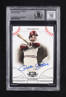Pete Rose Signed 2008 Donruss Threads #21 (Beckett | Auto Grade BGS 10) at PristineAuction.com