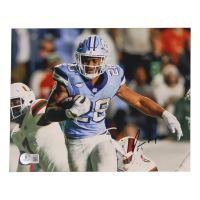 Omarion Hampton Signed North Carolina Tar Heels 8x10 Photo (Beckett) at PristineAuction.com