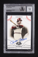 Pete Rose Signed 2008 Donruss Threads #21 (Beckett | Auto Grade BGS 10) at PristineAuction.com