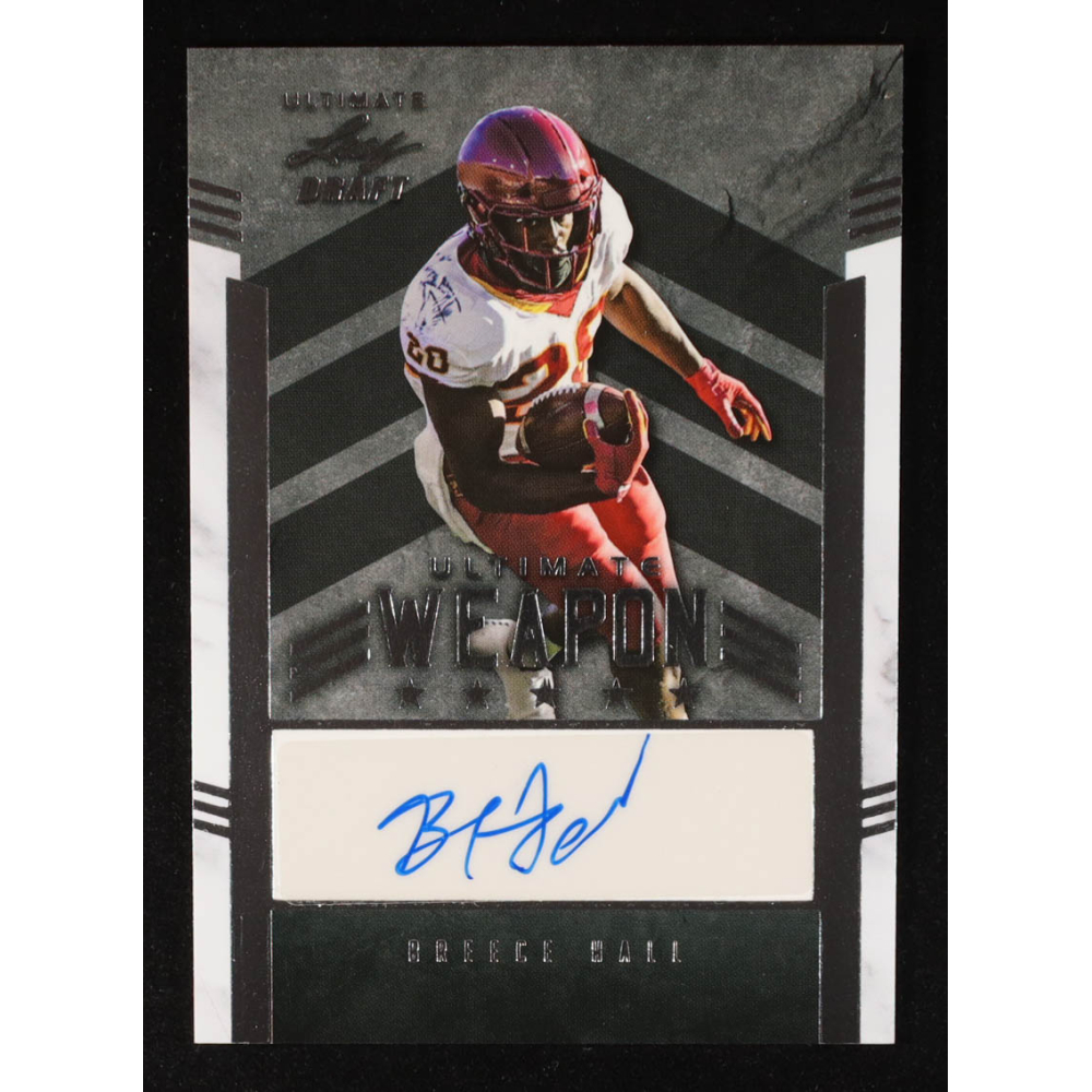 Breece Hall 2022 Leaf Ultimate Draft Ultimate Weapons Autographs #UWBH1 RC at PristineAuction.com