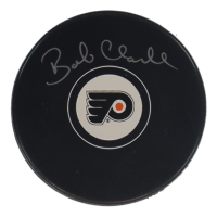 Bobby Clarke Signed Flyers Logo Hockey Puck (Schwartz) at PristineAuction.com