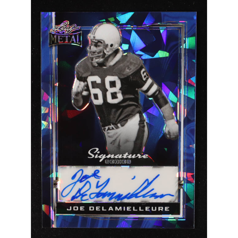 Joe DeLamielleure 2024 Leaf Metal Signature Series Autographs Dark Blue Crystal #BJDL #1/1 at PristineAuction.com