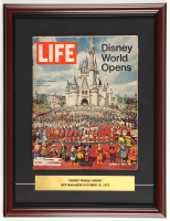 1971 Disney World Custom Framed Magazine Display with Dated Title Plaque at PristineAuction.com