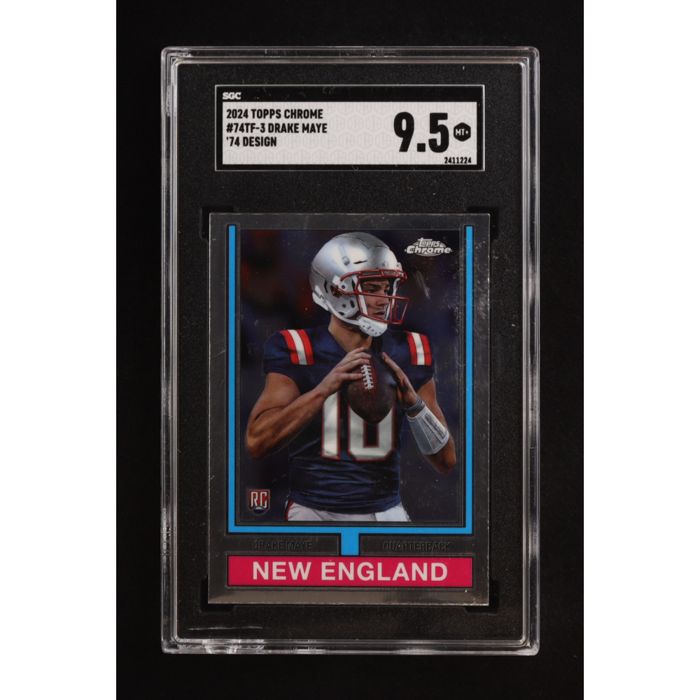 Drake Maye 2024 Topps Chrome '74 Topps #74TF3 RC (SGC 9.5) at PristineAuction.com