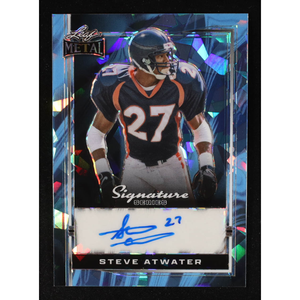 Steve Atwater 2024 Leaf Metal Signature Series Bordered Autographs Light Blue Crystal #BSA1 #1/1 at PristineAuction.com Steve Atwater 2024 Leaf Metal Signature Series Bordered Autographs Light Blue Crystal #BSA1 #1/1 at PristineAuction.com