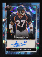Steve Atwater 2024 Leaf Metal Signature Series Bordered Autographs Light Blue Crystal #BSA1 #1/1 at PristineAuction.com