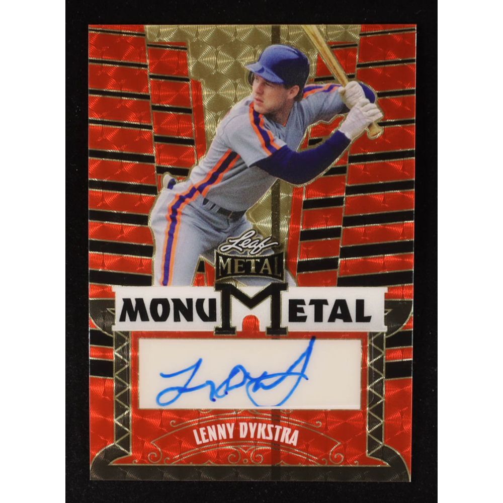 Lenny Dykstra 2024 Leaf Metal MonuMetal Autographs Red Flood #MMLD1 #1/1 at PristineAuction.com Lenny Dykstra 2024 Leaf Metal MonuMetal Autographs Red Flood #MMLD1 #1/1 at PristineAuction.com