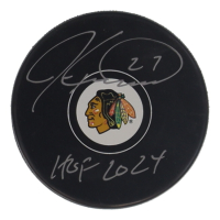 Jeremy Roenick Signed Coyotes Logo Hockey Puck Inscribed "HOF 2024" (Schwartz) at PristineAuction.com