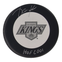 Jari Kurri Signed Kings Throwback Logo Hockey Puck Inscribed "HOF 2001" (Schwartz) at PristineAuction.com