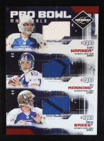 Kurt Warner / Eli Manning / Drew Brees 2009 Limited Pro Bowl Materials Trios #1 #16/100 at PristineAuction.com
