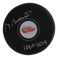 Vaclav Nedomansky Signed Red Wings Logo Hockey Puck Inscribed "HOF 2019" (Schwartz) at PristineAuction.com