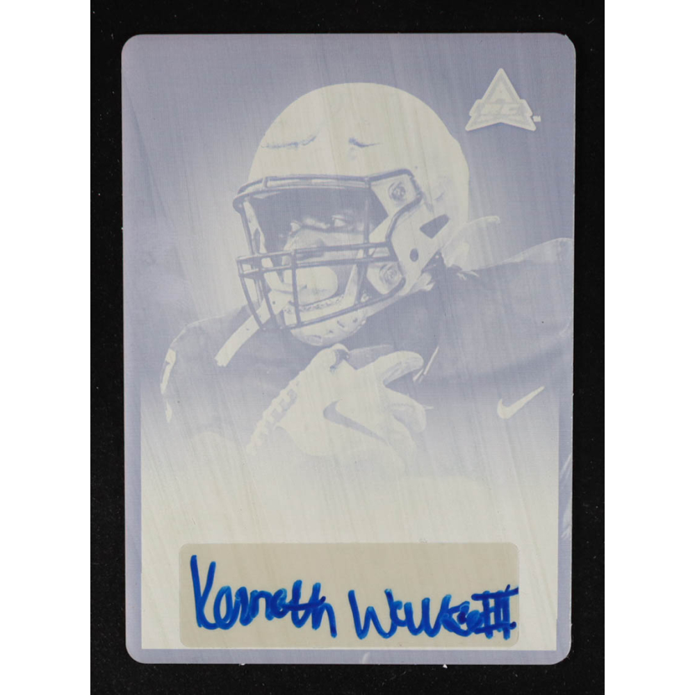 Kenneth Walker III 2021 Leaf Memories Printing Plates '60 Autographs #BWKW1 RC #1/1 at PristineAuction.com
