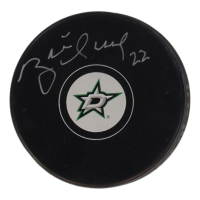 Brett Hull Signed Stars Logo Hockey Puck (Schwartz) at PristineAuction.com