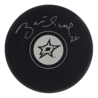 Brett Hull Signed Stars Logo Hockey Puck (Schwartz) at PristineAuction.com