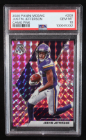 Justin Jefferson 2020 Panini Mosaic Mosaic Camo Pink #209 RC (PSA 10) at PristineAuction.com