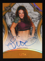 Lita 2018 Topps Legends of WWE Autographed Commemorative Hall of Fame Rings #HOFLT #24/99 at PristineAuction.com