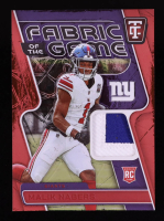 Malik Nabers 2024 Totally Certified Fabric of the Game Rookies Mirror Red #7 #16/99 RC at PristineAuction.com