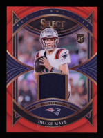 Drake Maye 2024 Select Rookie Swatches Prizm Red #21 RC at PristineAuction.com