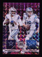 Dak Prescott / Jared Goff 2023 Panini Mosaic Carbon Copy Mosaic Purple #8 #42/49 at PristineAuction.com