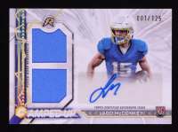 Ladd McConkey 2024 Topps Resurgence Amped Up Rookie Patch Autographs White Surge #AULM #001/125 RC at PristineAuction.com