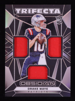 Drake Maye 2024 Panini Obsidian Trifecta Swatches #2 RC at PristineAuction.com