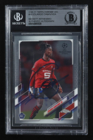 Eduardo Camavinga Signed 2020-21 Topps Chrome Sapphire UEFA Champions League #44 RC (Beckett) at PristineAuction.com