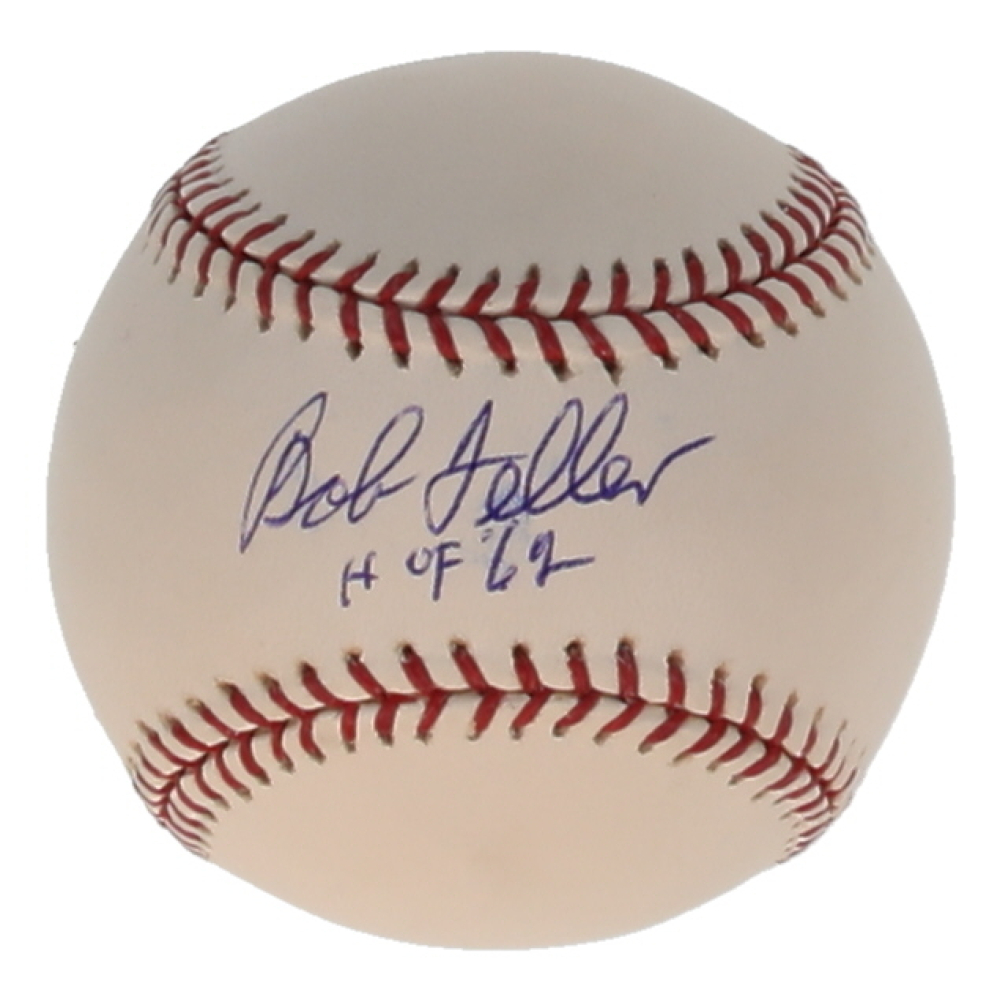 Bob Feller Signed OML Baseball Inscribed "HOF 62" (PSA & MLB) at PristineAuction.com